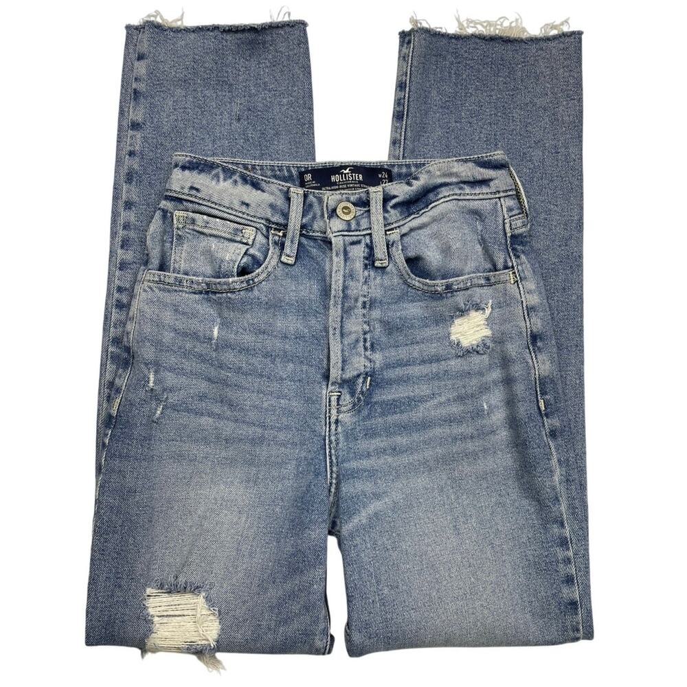 EUC - Hollister Ultra High-Rise Vintage Straight Leg Denim Jeans